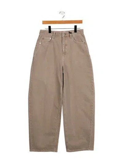 Pre-owned Apiece Apart High-rise Wide Leg Jeans In Neutral