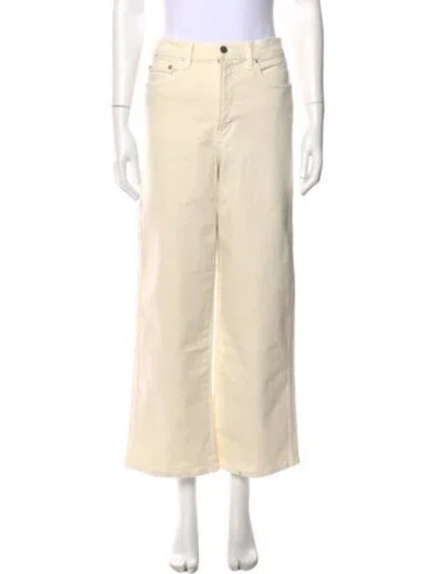 Pre-owned Apiece Apart High-rise Wide Leg Jeans In Neutral