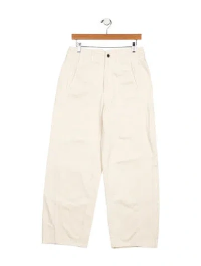 Pre-owned Apiece Apart High-rise Wide Leg Jeans In Neutral