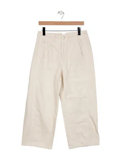 Pre-owned Apiece Apart High-rise Wide Leg Jeans In Neutral