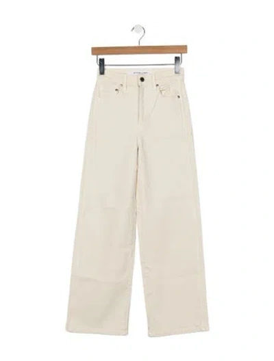 Pre-owned Apiece Apart High-rise Wide Leg Jeans In Neutral