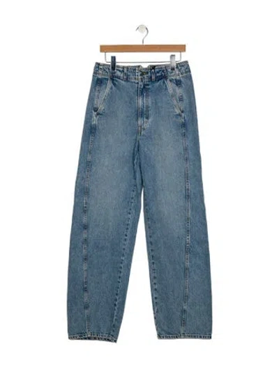 Pre-owned Apiece Apart High-rise Wide Leg Jeans W/ Tags In Blue