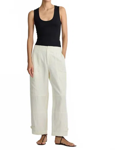 Apiece Apart Juna Cargo Pant In Birch In White