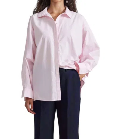 Apiece Apart Kaarina Dolman Button Down Shirt In Soft Rose In Pink