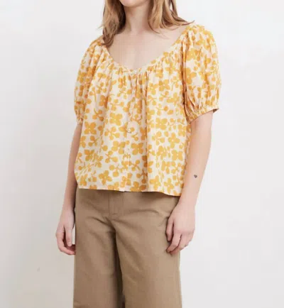 Apiece Apart La Lidia Top In Resist Floral Cream In Multi