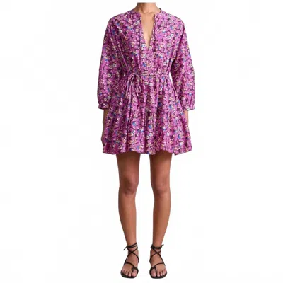 Apiece Apart Lalla Mini Dress In Florette Peony In Pink