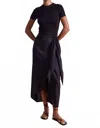 Apiece Apart Lexi Sarong Skirt In Deep Espresso In Black