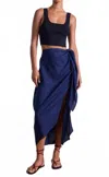 Apiece Apart Lexi Sarong Skirt In Navy In Blue