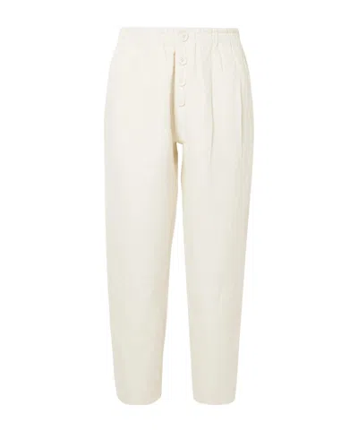 Apiece Apart Lightweight Straight-leg Pants In White