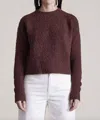 Apiece Apart Liisa Textured Crop Top In Chocolate In Brown