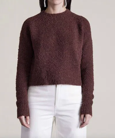 Apiece Apart Liisa Textured Crop Top In Chocolate In Brown