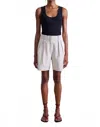 Apiece Apart Linaza High Fitted Waist Short In Flax In Neutral