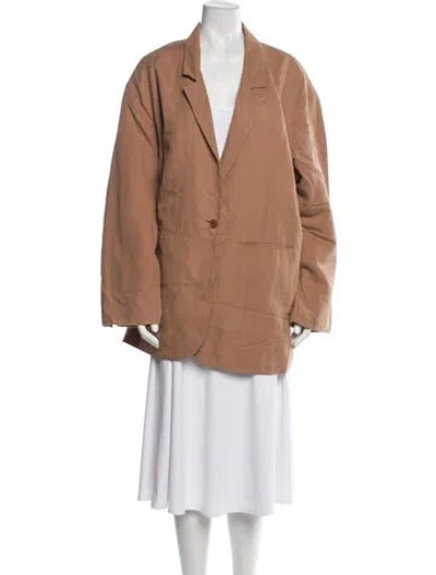 Pre-owned Apiece Apart Linen Blazer In Brown