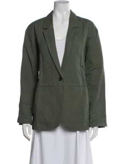 Pre-owned Apiece Apart Linen Blazer In Green
