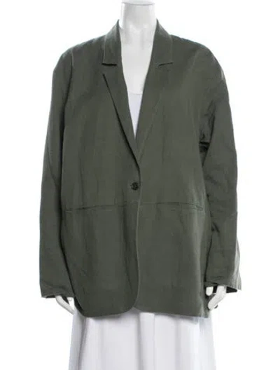 Pre-owned Apiece Apart Linen Blazer In Green