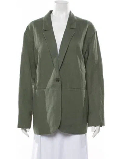 Pre-owned Apiece Apart Linen Blazer In Green