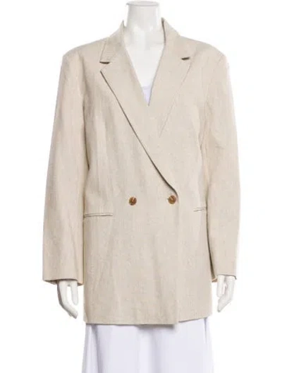 Pre-owned Apiece Apart Linen Blazer In Neutral