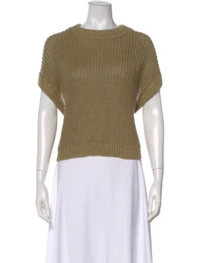 Pre-owned Apiece Apart Linen Crew Neck Sweater In Brown