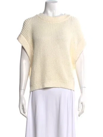 Pre-owned Apiece Apart Linen Crew Neck Sweater In Neutral