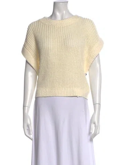 Pre-owned Apiece Apart Linen Crew Neck Sweater In Neutrals