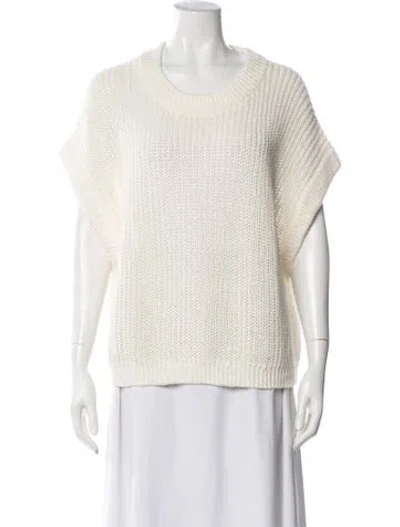Pre-owned Apiece Apart Linen Crew Neck Sweater In Neutrals