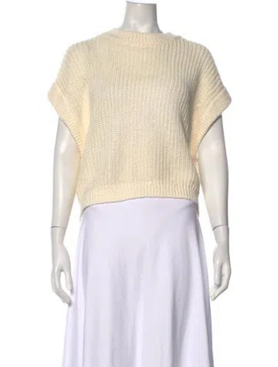 Pre-owned Apiece Apart Linen Crew Neck Sweater In Neutrals