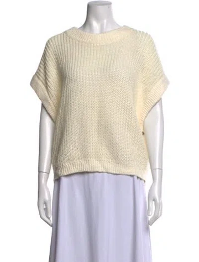 Pre-owned Apiece Apart Linen Crew Neck Sweater W/ Tags In Neutrals