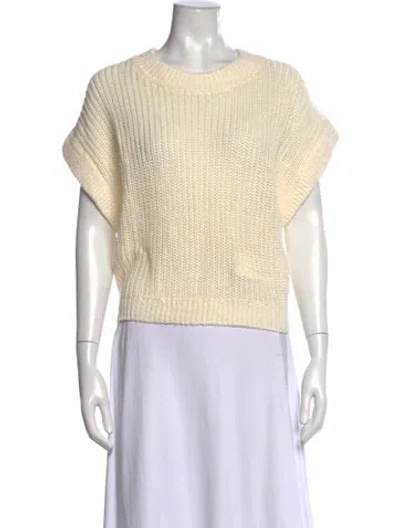Pre-owned Apiece Apart Linen Crew Neck Sweater W/ Tags In Neutrals