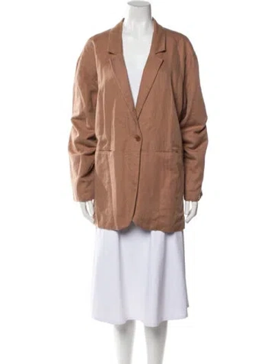 Pre-owned Apiece Apart Linen Jacket In Brown