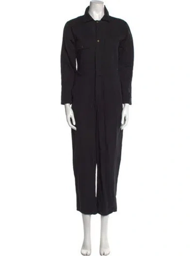 Pre-owned Apiece Apart Linen Jumpsuit In Black