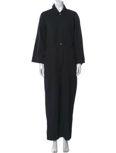 Pre-owned Apiece Apart Linen Jumpsuit In Black