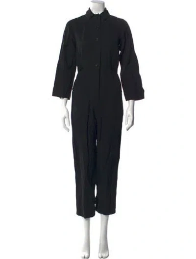Pre-owned Apiece Apart Linen Jumpsuit In Black