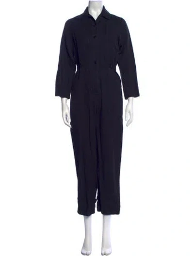 Pre-owned Apiece Apart Linen Jumpsuit In Black