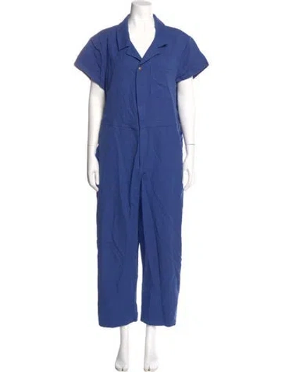 Pre-owned Apiece Apart Linen Jumpsuit In Blue