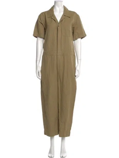 Pre-owned Apiece Apart Linen Jumpsuit In Green