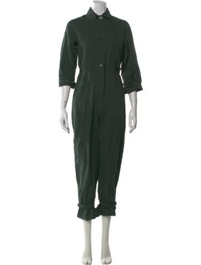 Pre-owned Apiece Apart Linen Jumpsuit In Green