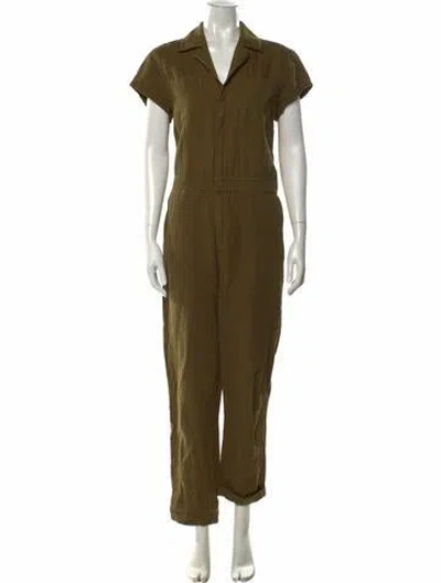 Pre-owned Apiece Apart Linen Jumpsuit In Green