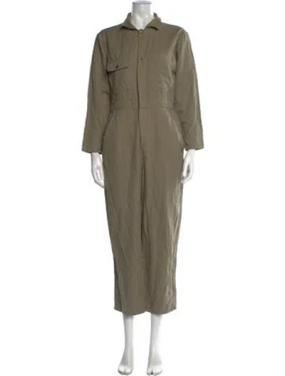 Pre-owned Apiece Apart Linen Jumpsuit In Green