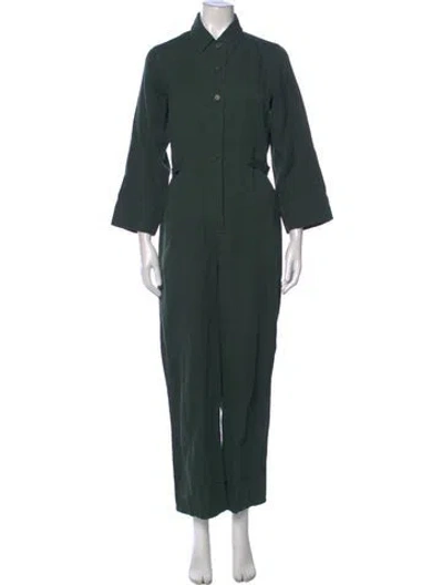 Pre-owned Apiece Apart Linen Jumpsuit In Green