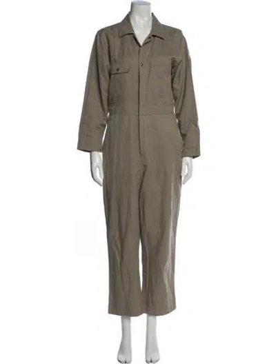 Pre-owned Apiece Apart Linen Jumpsuit In Green