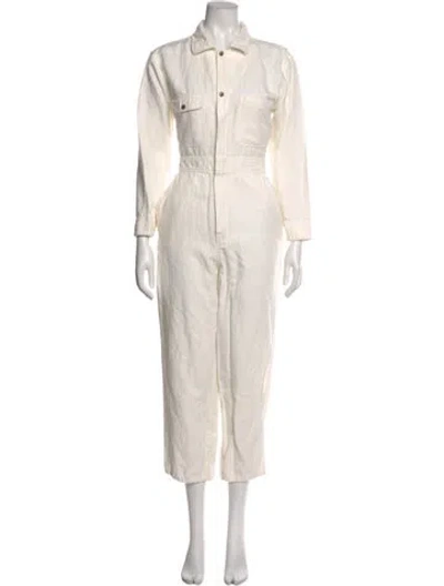 Pre-owned Apiece Apart Linen Jumpsuit In Neutral
