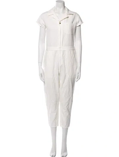 Pre-owned Apiece Apart Linen Jumpsuit In Neutral