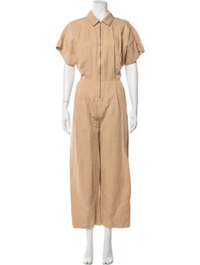 Pre-owned Apiece Apart Linen Jumpsuit In Neutral