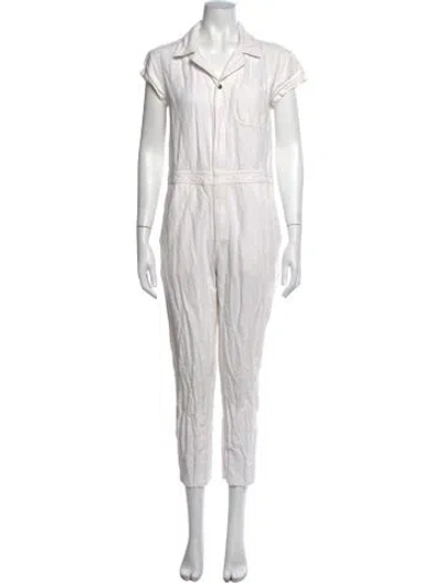 Pre-owned Apiece Apart Linen Jumpsuit In Neutrals