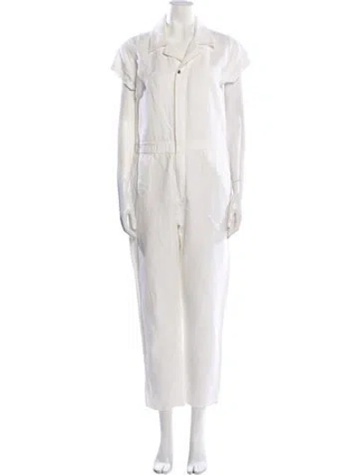 Pre-owned Apiece Apart Linen Jumpsuit In White