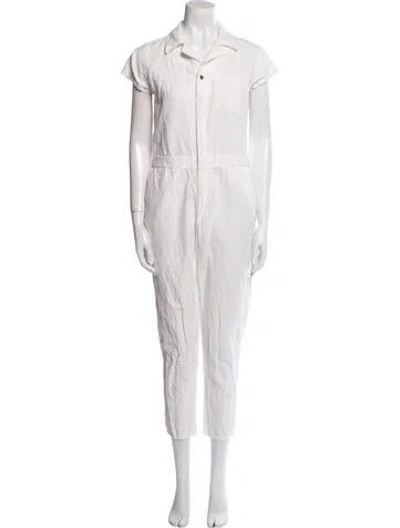 Pre-owned Apiece Apart Linen Jumpsuit In White