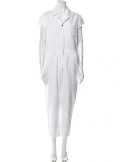 Pre-owned Apiece Apart Linen Jumpsuit In White