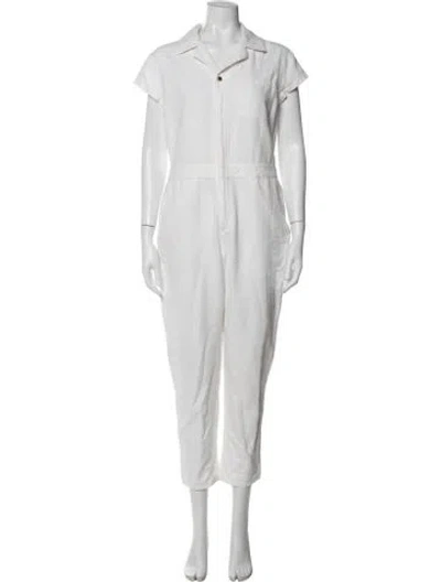 Pre-owned Apiece Apart Linen Jumpsuit In White