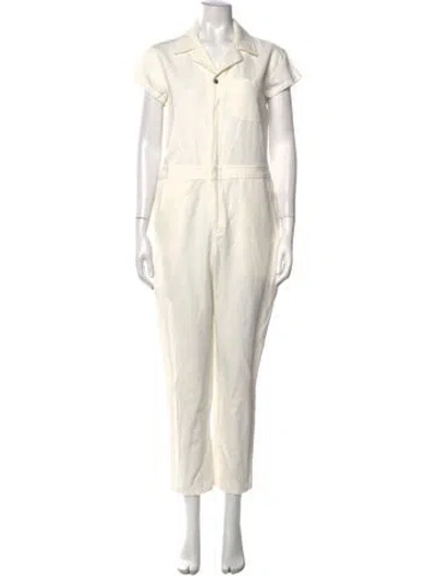 Pre-owned Apiece Apart Linen Jumpsuit In White