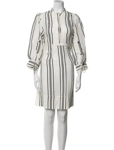 Pre-owned Apiece Apart Linen Knee-length Dress In White
